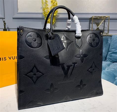 louis vuitton onthego black leather|louis vuitton onthego mm bag.